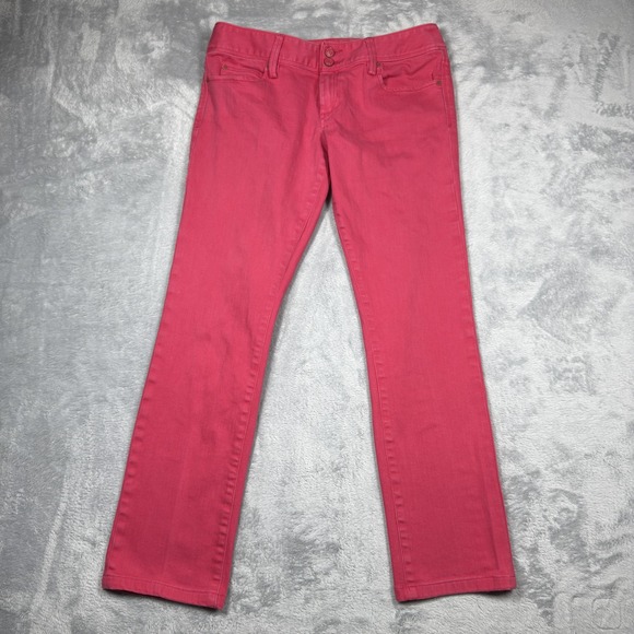 Lilly Pulitzer Pants Womens 8 Worth Straight Jean Stretch Spandex Casual Preppy - Picture 1 of 16